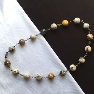 Apatite/Jasper Agate/Tiger Eye Onyx 18” Necklace